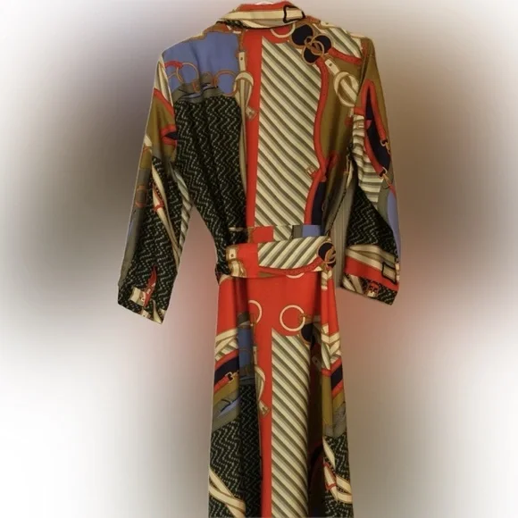 Zara scarf chain print dress. Size L - Picture 3 of 8